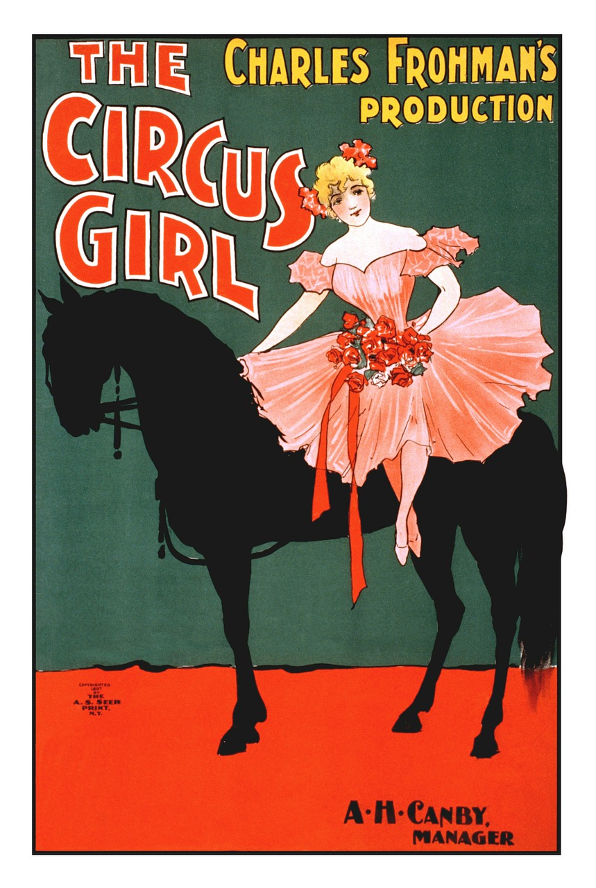 the circus girl vintage poster free photo