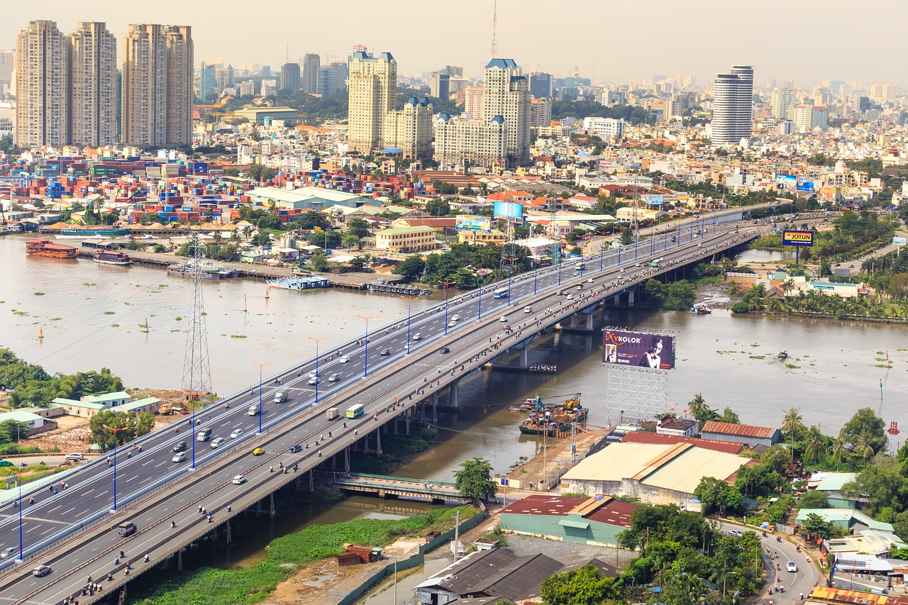 the city hochiminh wave free photo