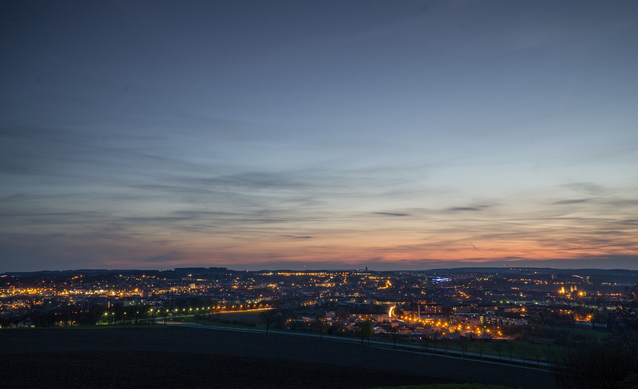 the city lights abendstimmung lights free photo