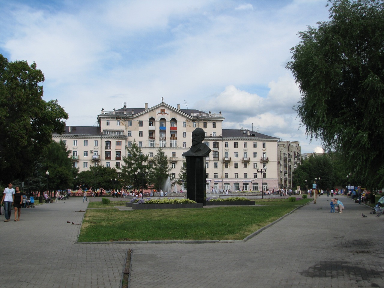 the city of perm square building free photo