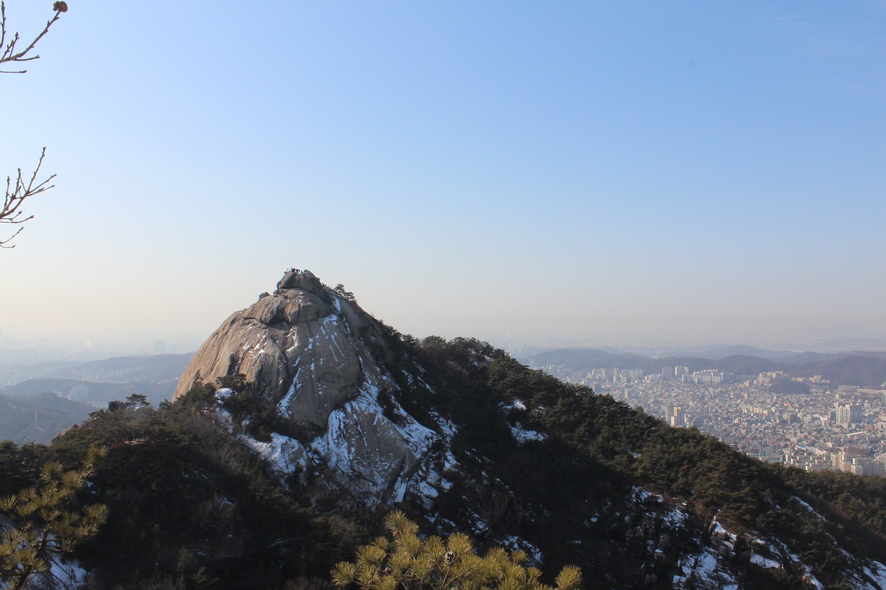 the city of san mountain bukhansan mountain free photo