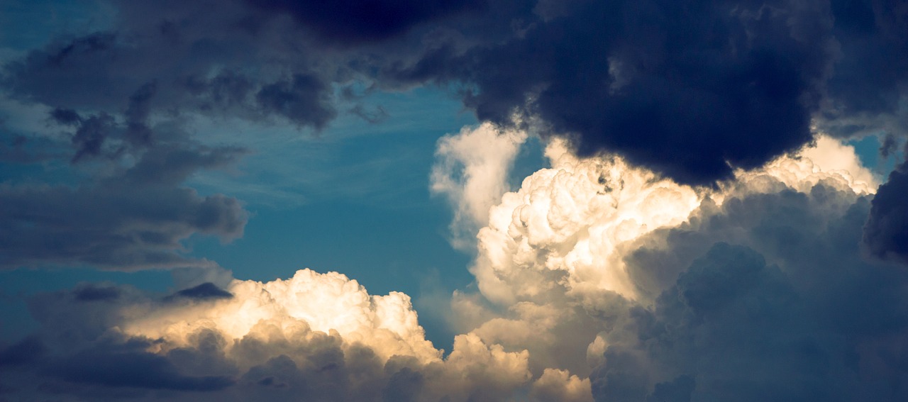 the clouds storm blue sky free photo