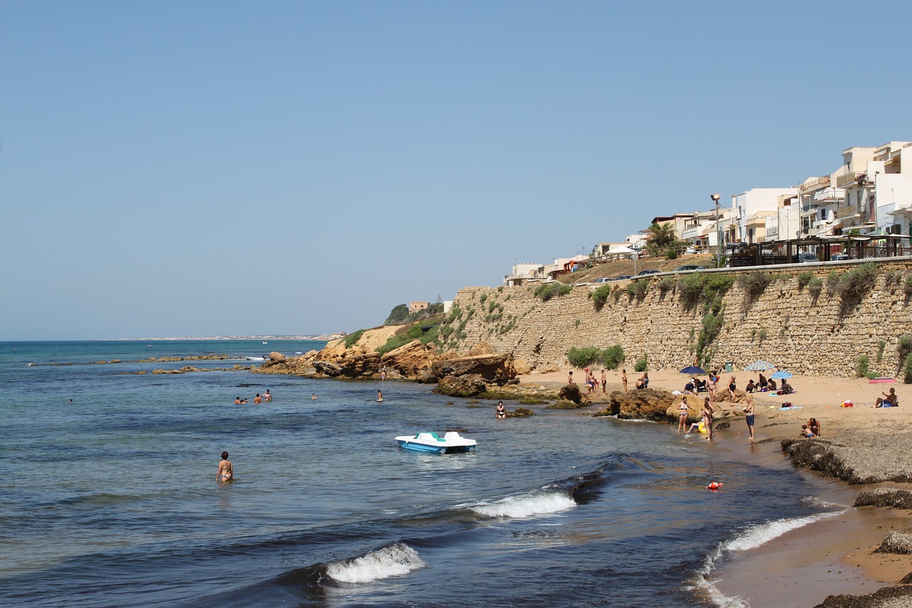 the coast sicily a view of the sea free photo