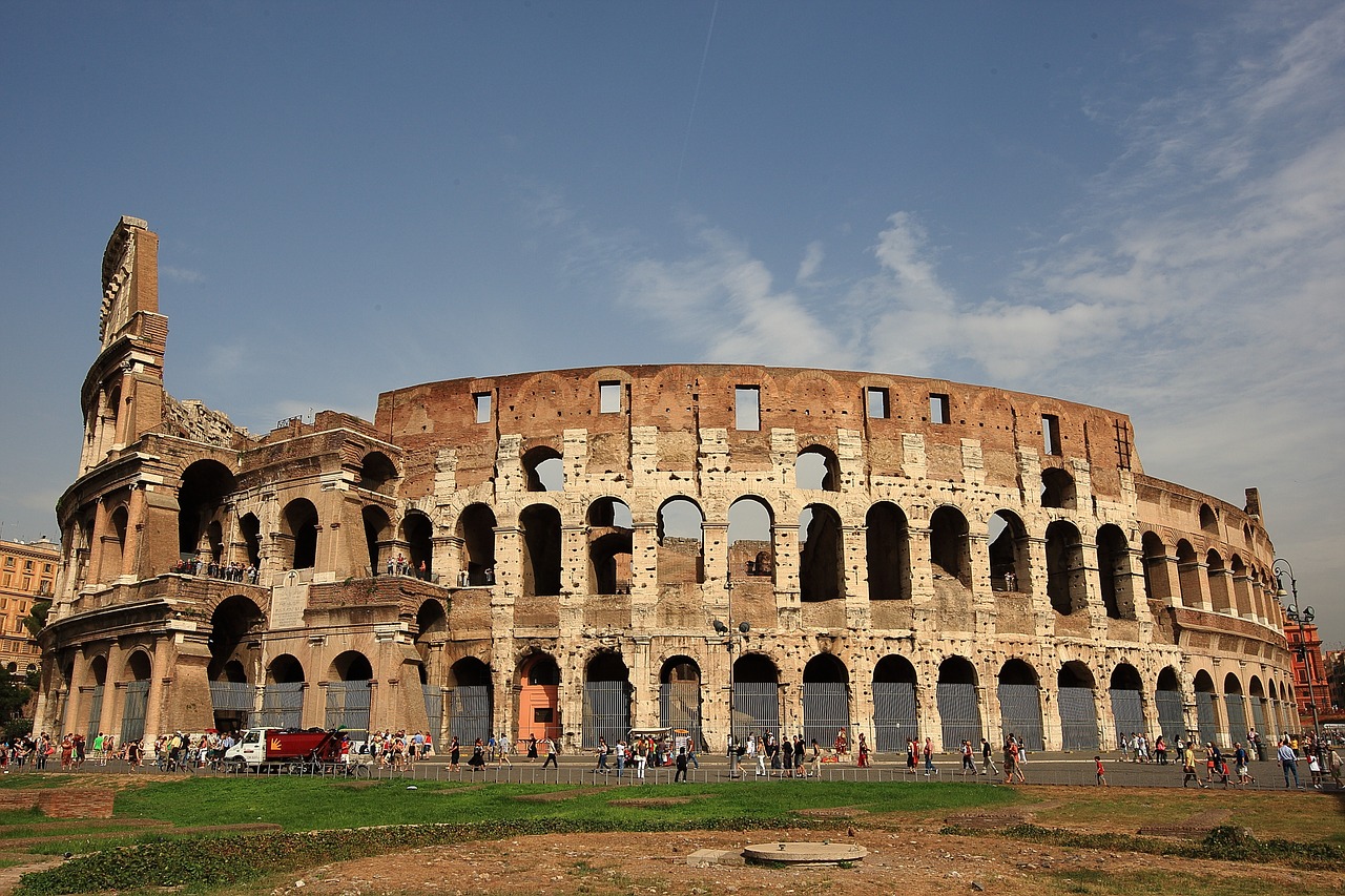 the colosseum roman italy free photo