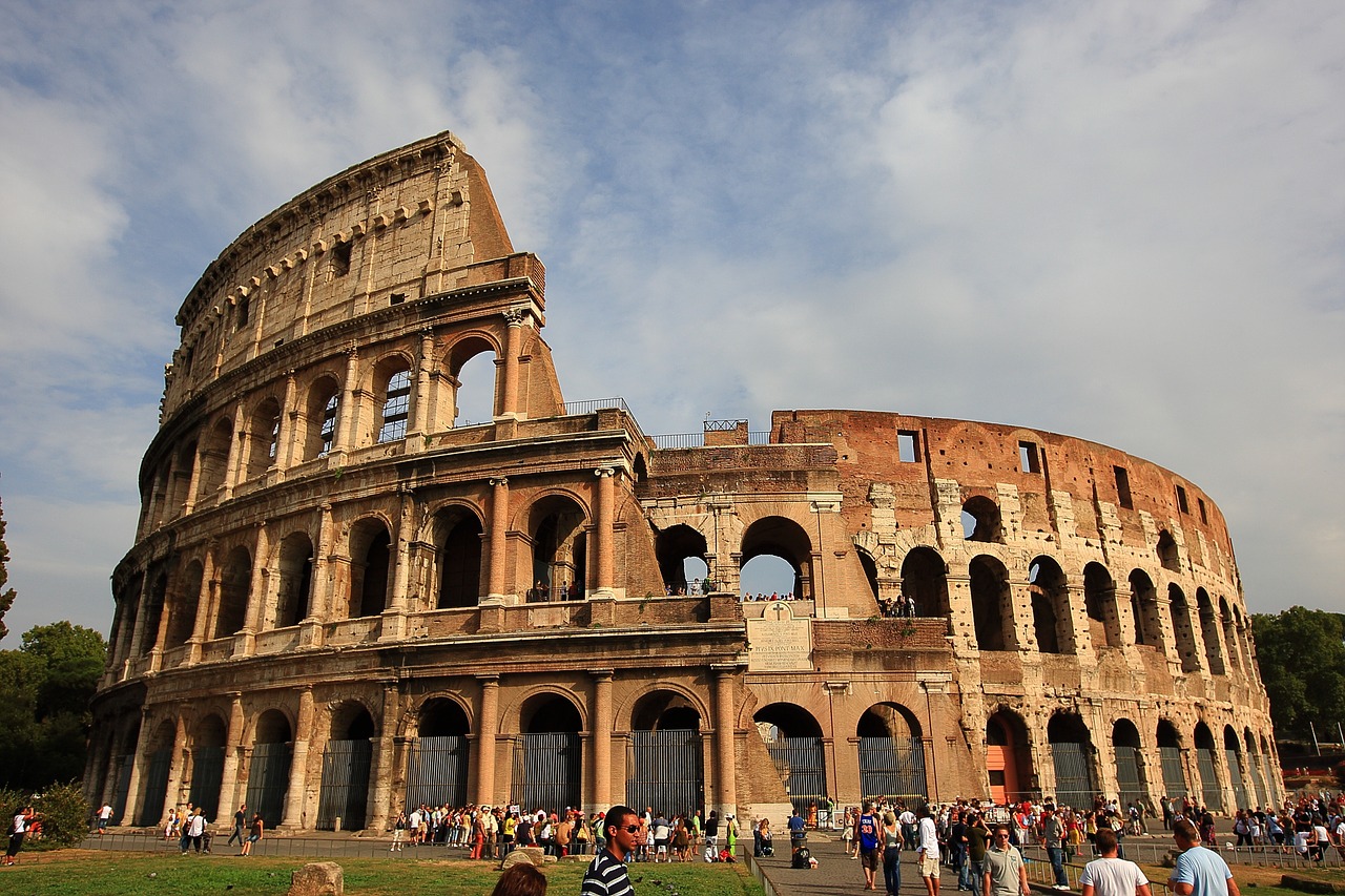 the colosseum roman italy free photo