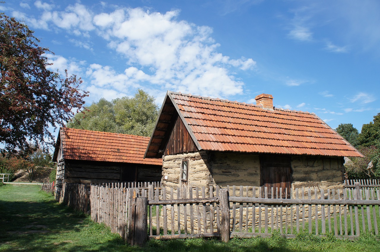 the countryside village wooden fence free photo