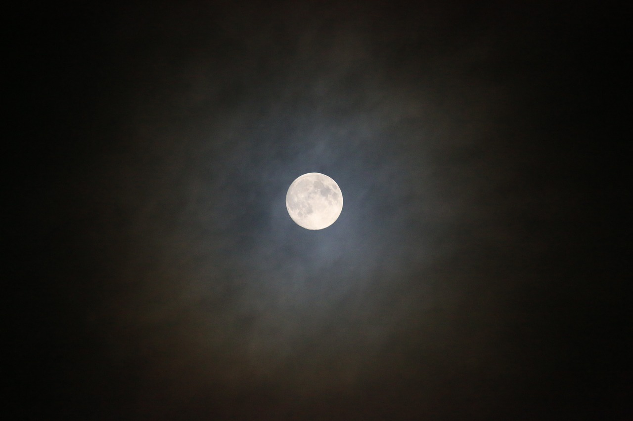 the dark night moon lonely free photo