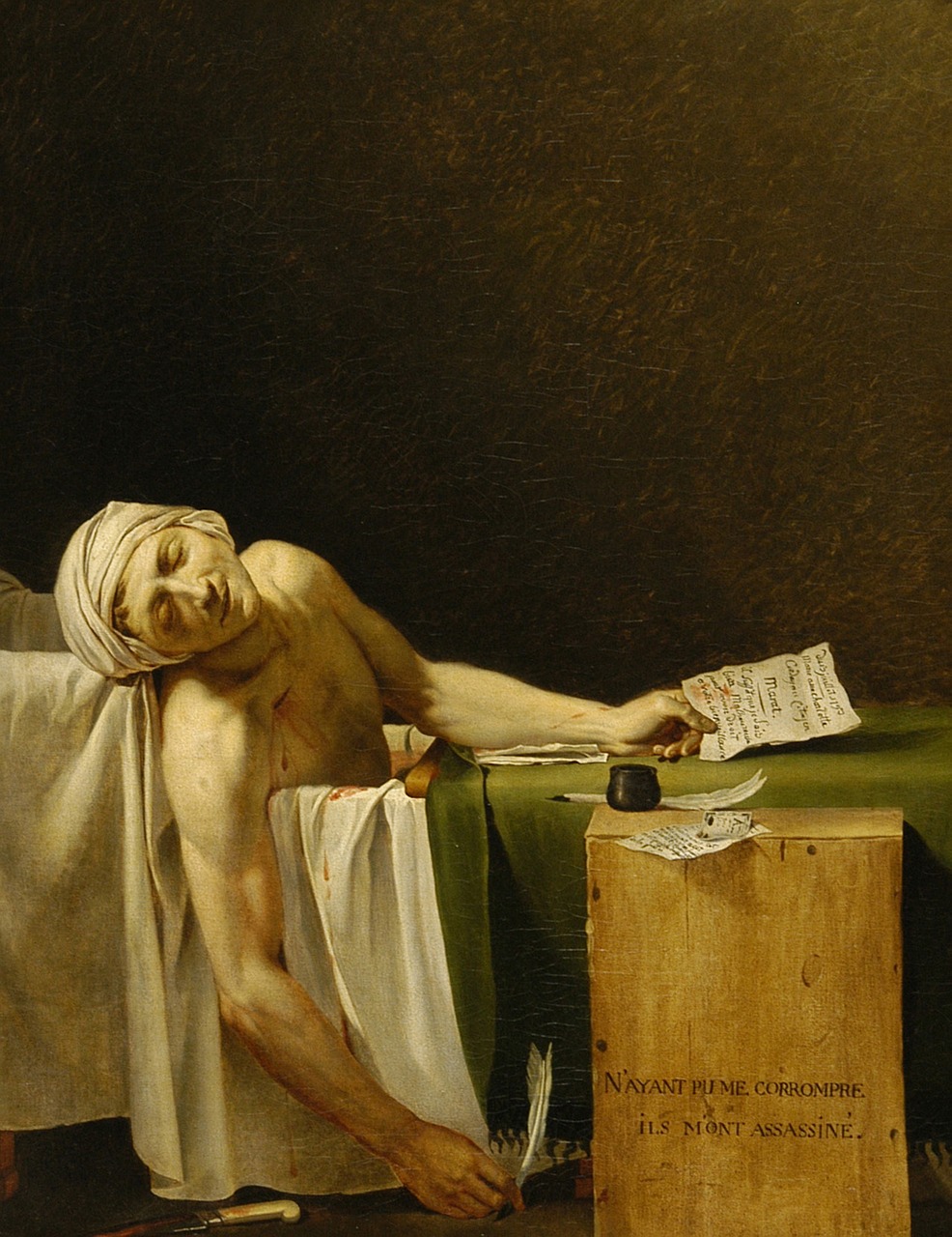 oil painting the death of marat marat free photo