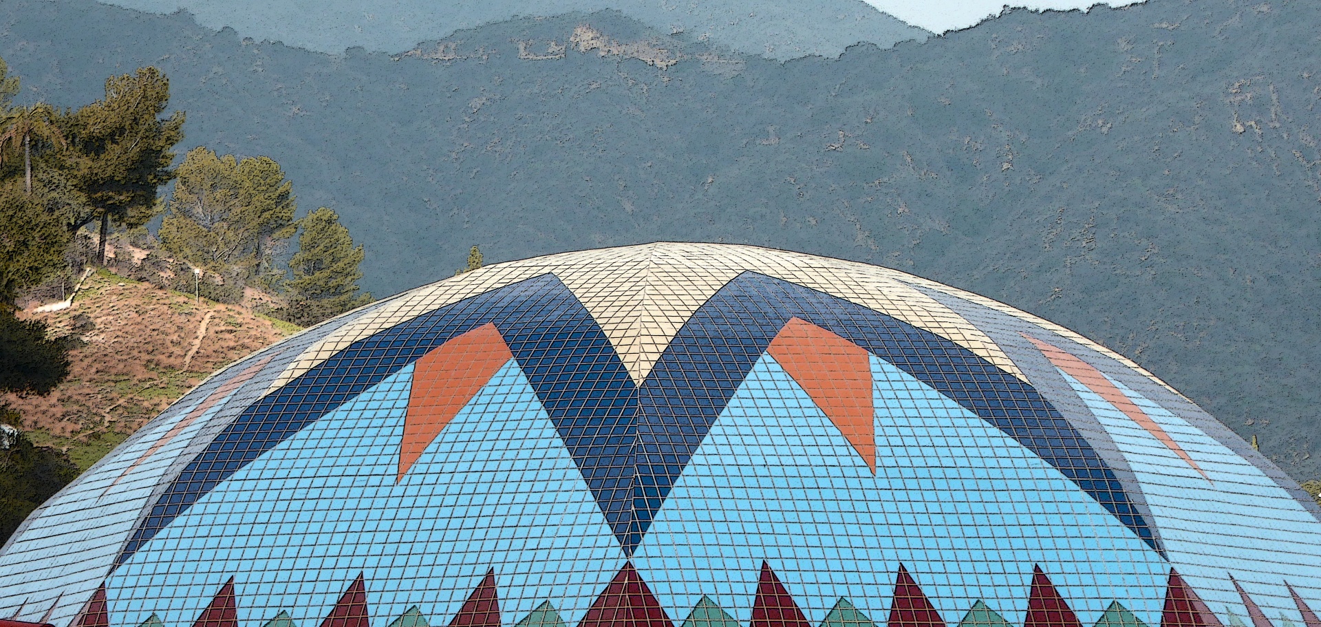 dome colorful mountains free photo