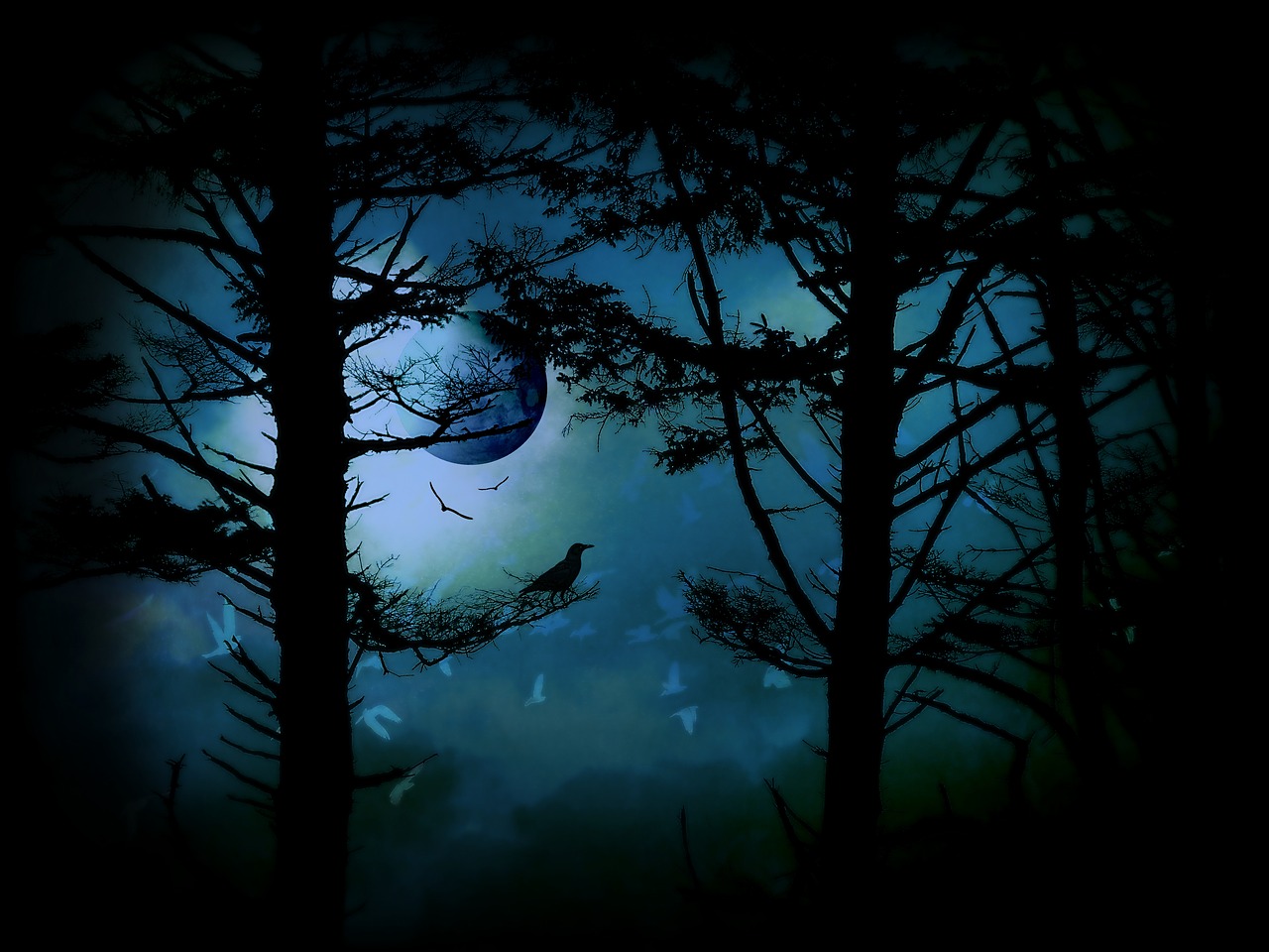 the edge of twilight moon fantasy free photo
