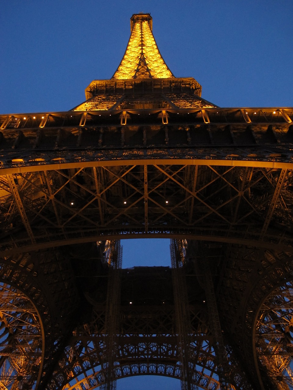 the eiffel tower paris night view free photo