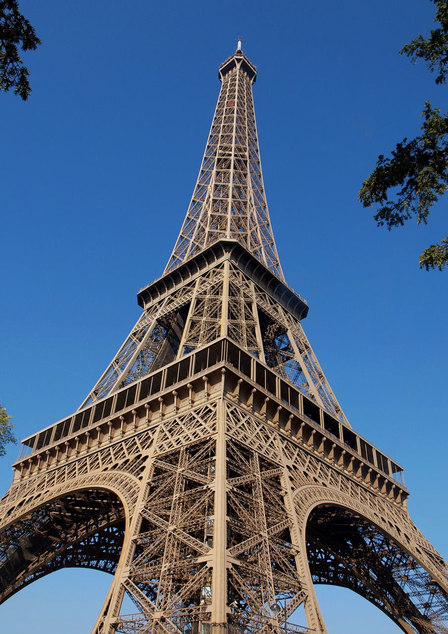 the eiffel tower view up free photo