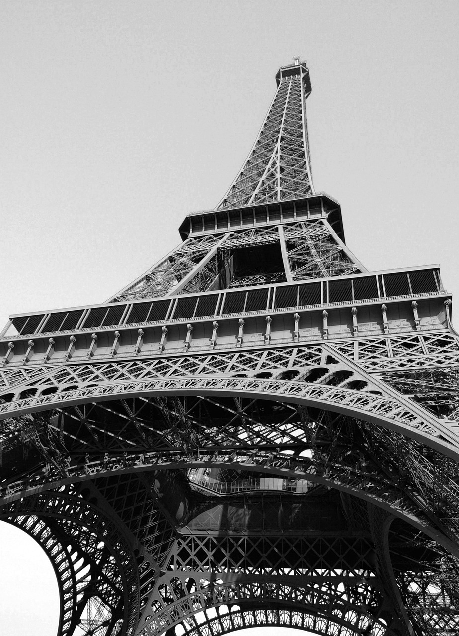 The eiffel tower,black and white,france,free pictures, free photos ...