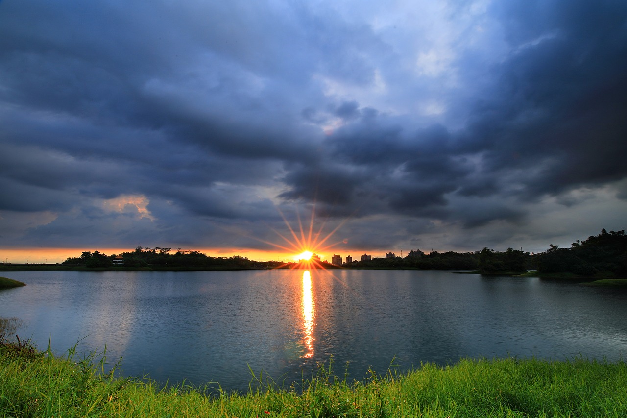 the evening sun landscape a surname free photo