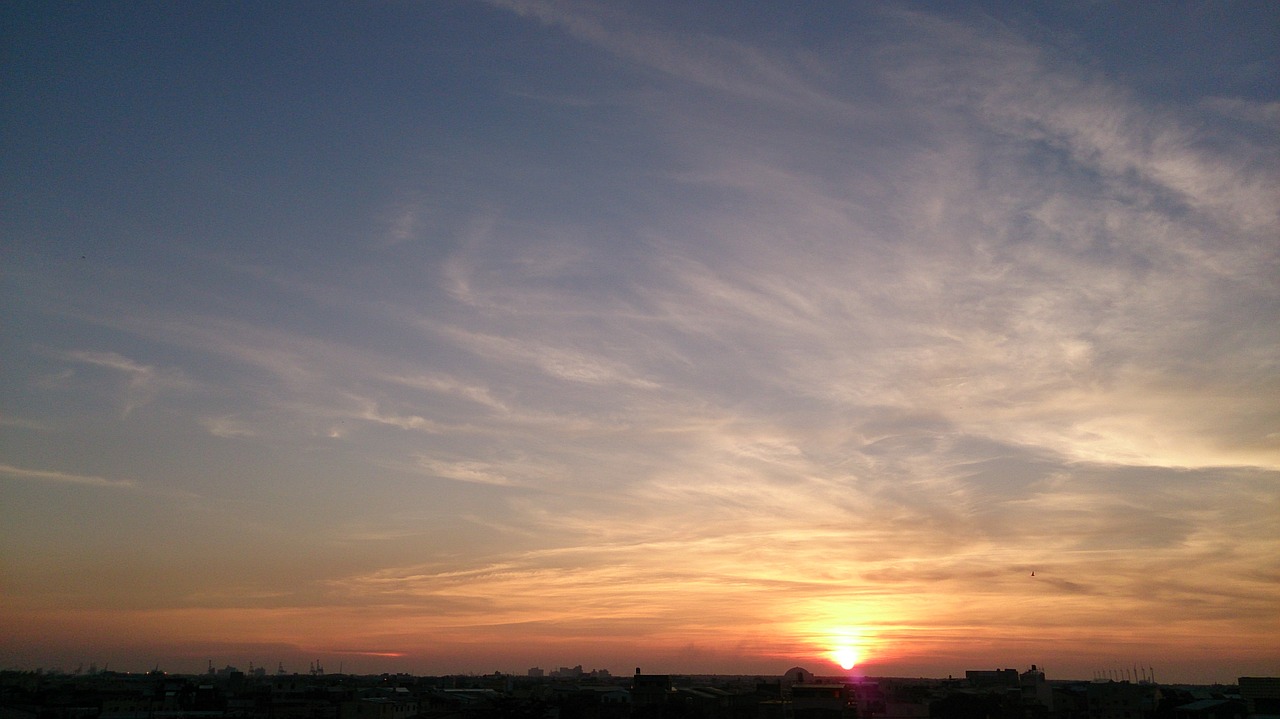 the evening sun sunset taichung free photo