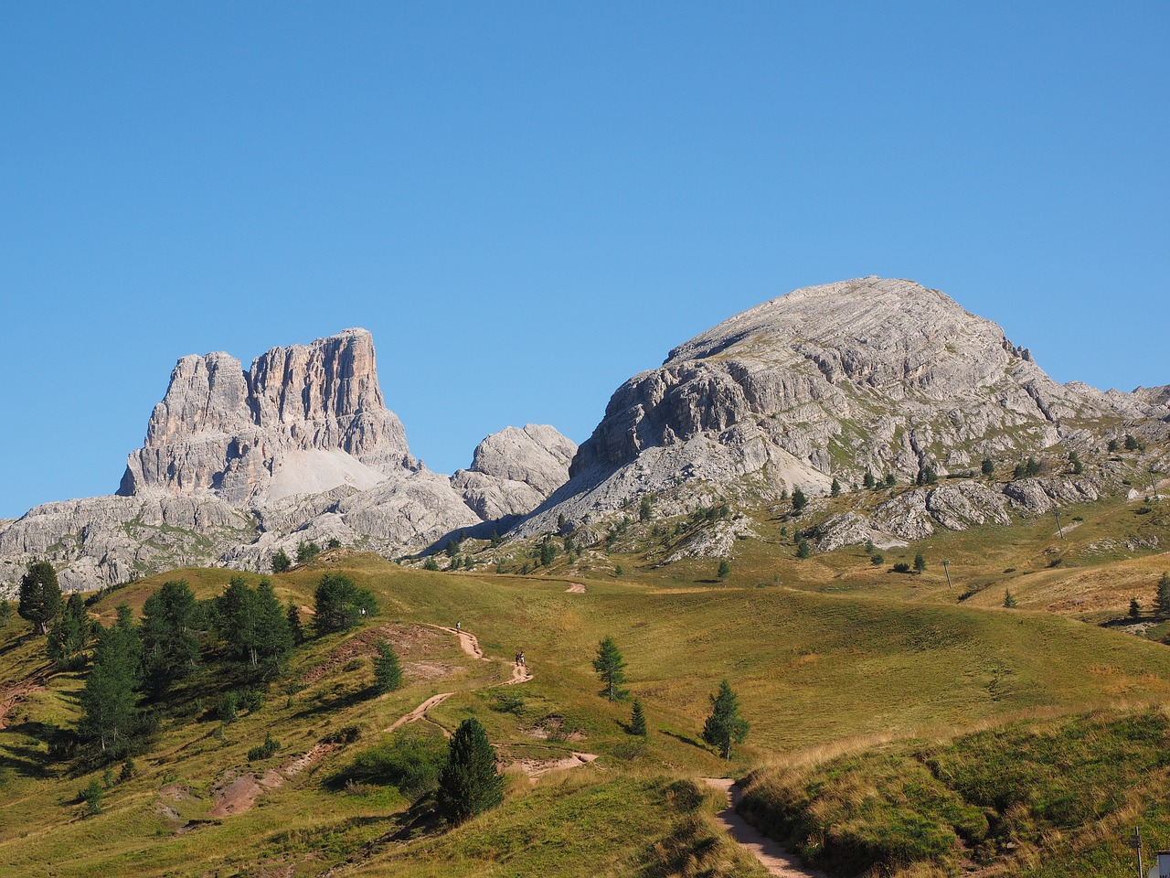 the falzarego pass plateau monte averau free photo