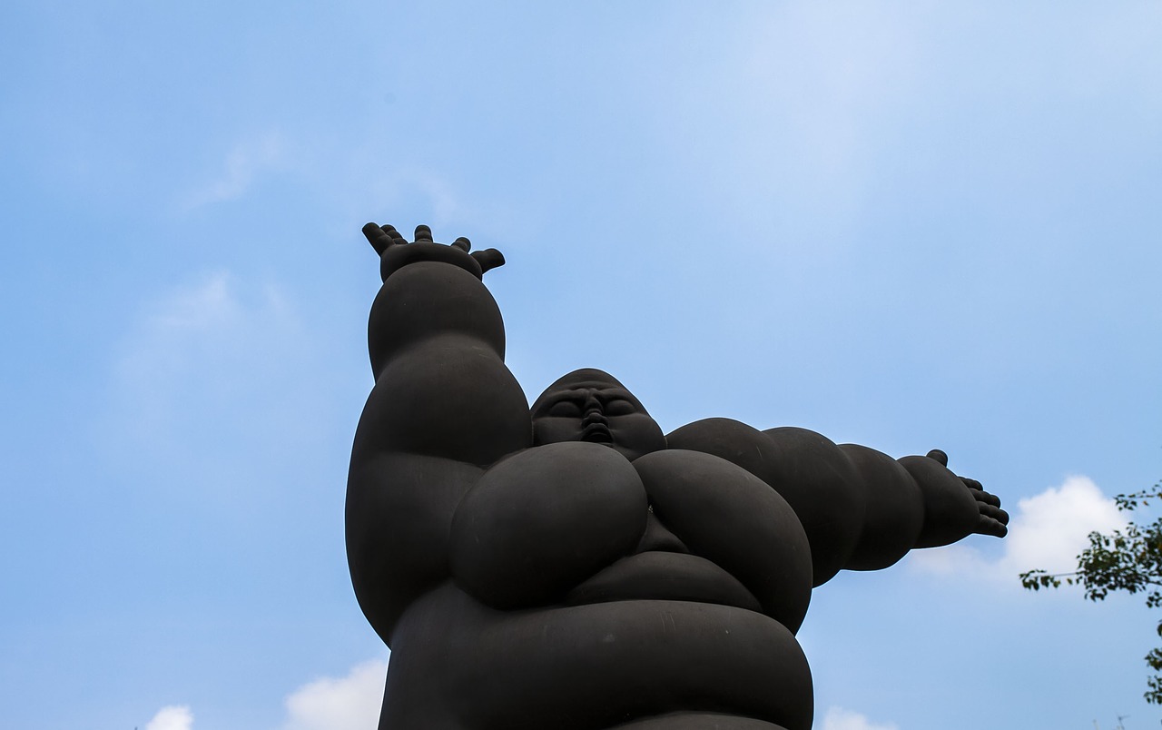 the fat man maitreya blue sky free photo