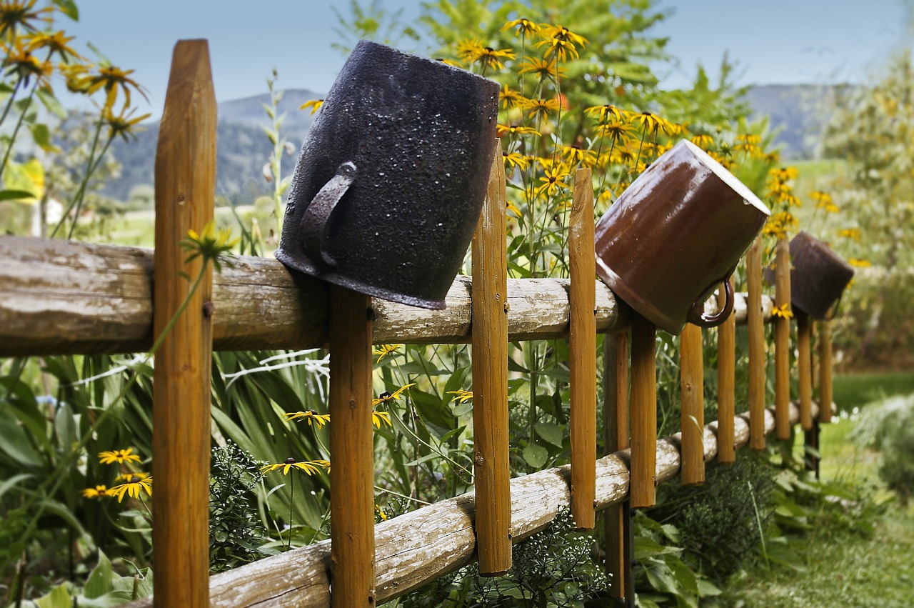 the fence pots village free photo