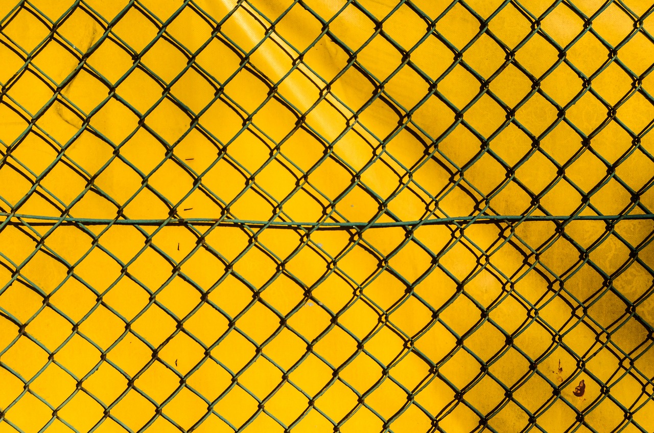 the fence the grid yellow free photo