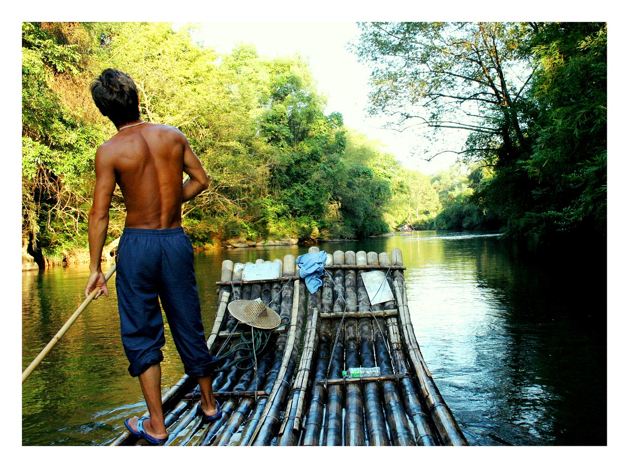 the ferry people wuyishan rafts free photo