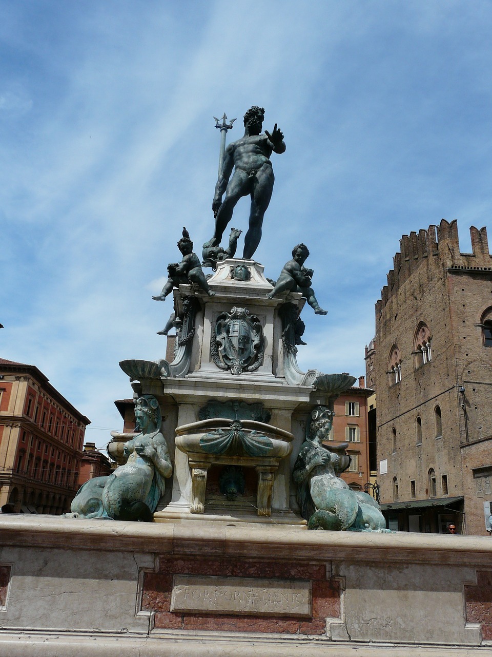 the fountain of neptune bologna italy free photo