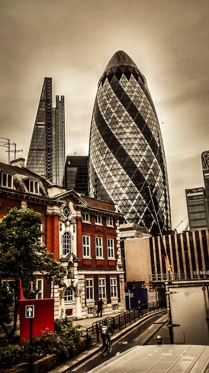 the gherkin london city free photo