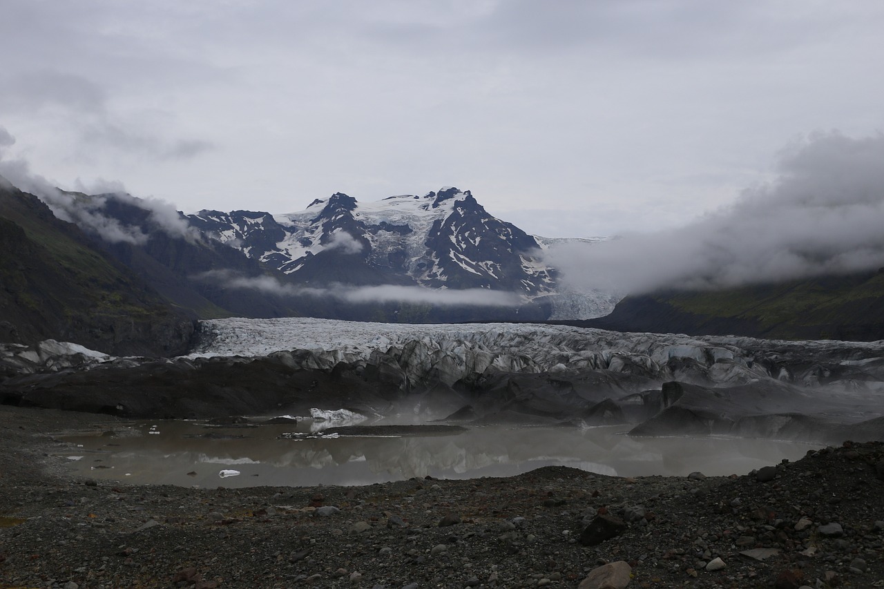 the glacier mountain landscape winter free photo