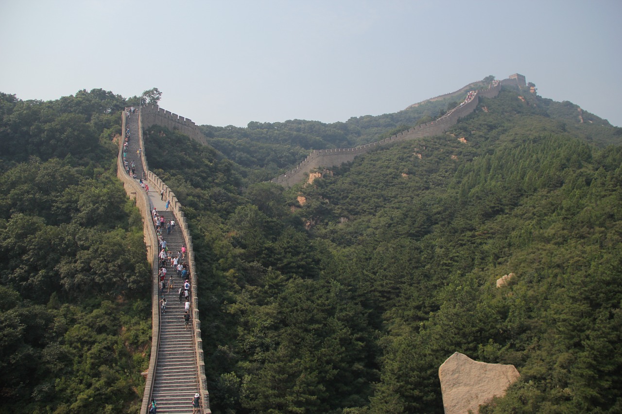 the great wall mountain stream free photo