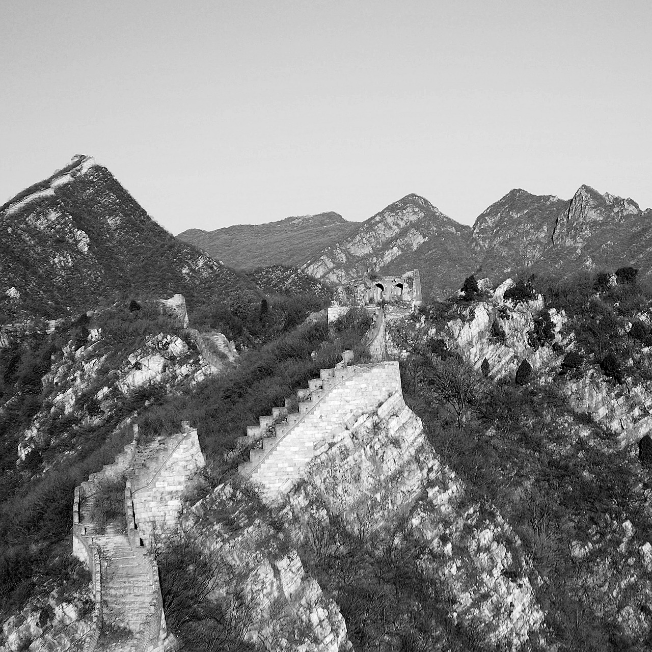 the great wall beijing the scenery free photo