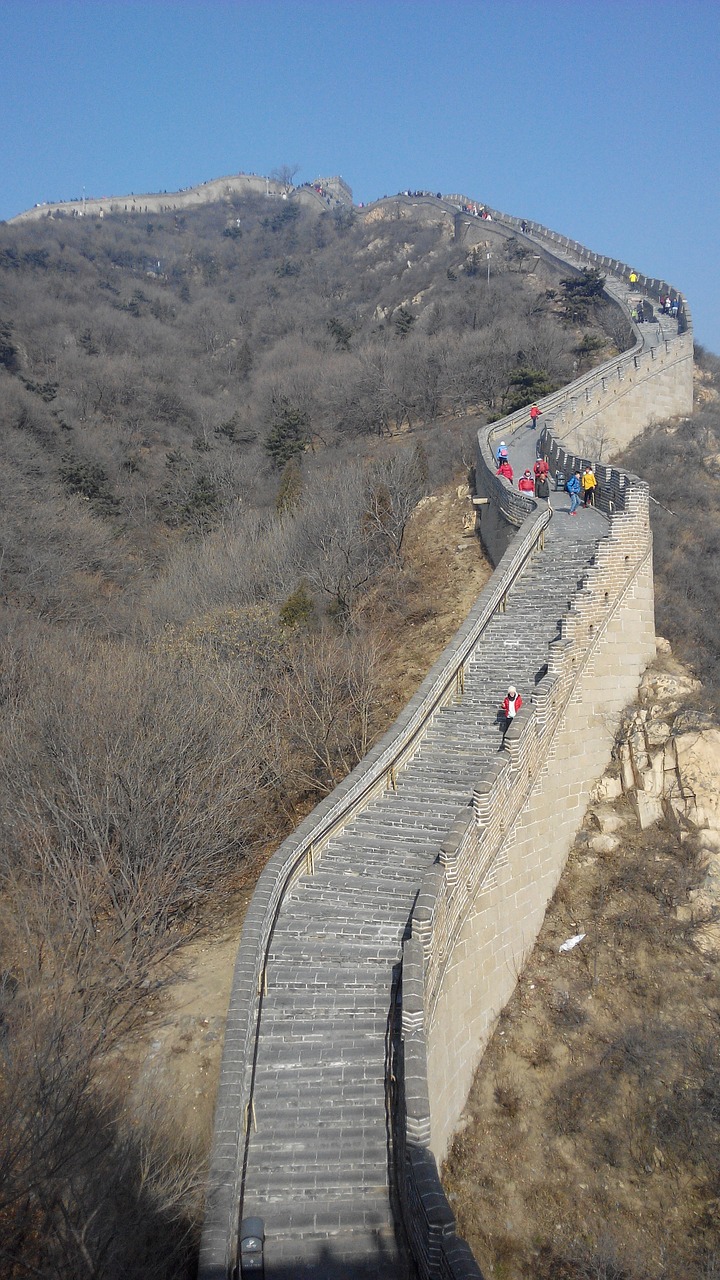 the great wall beijing stairs free photo