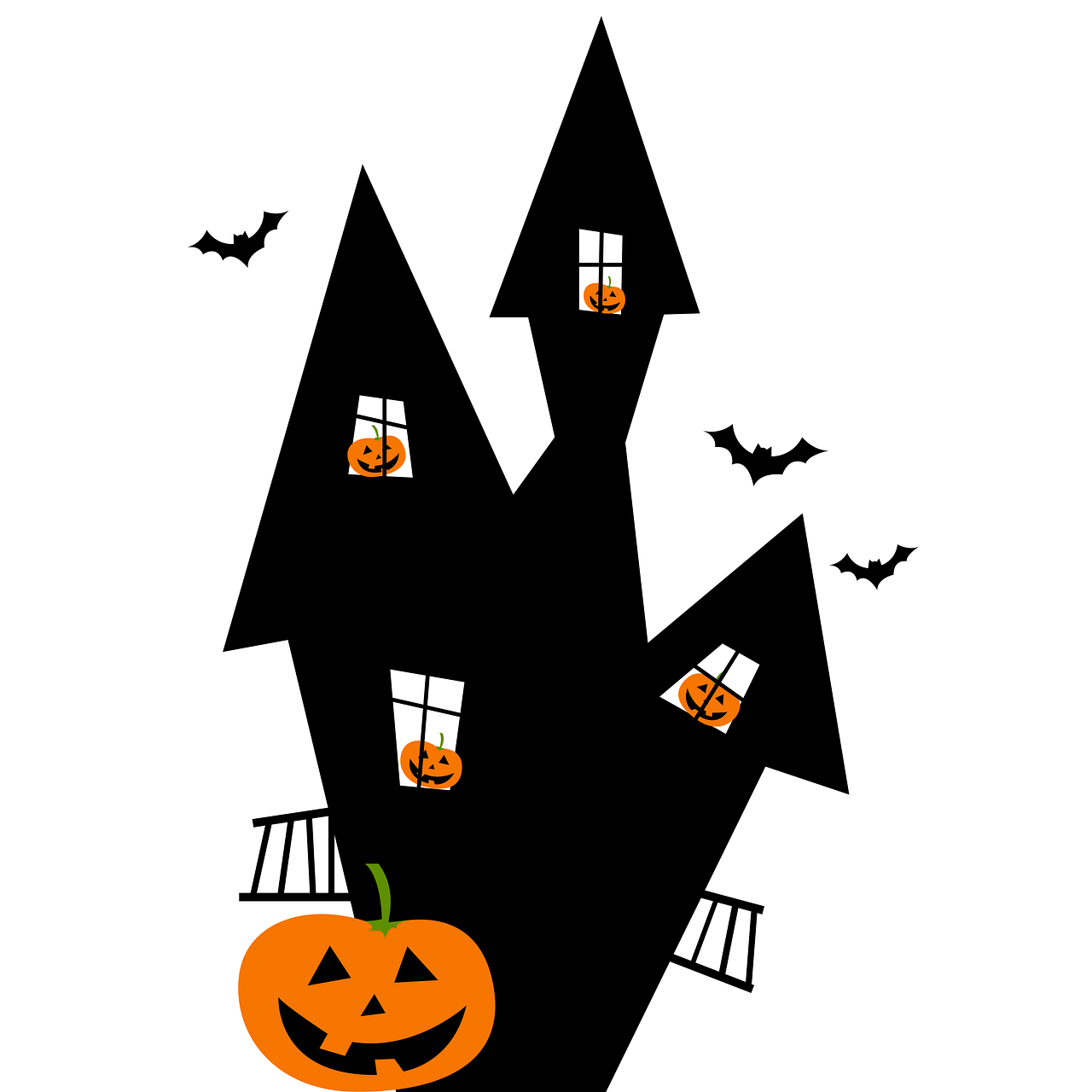 the haunted house pumpkin halloween free photo