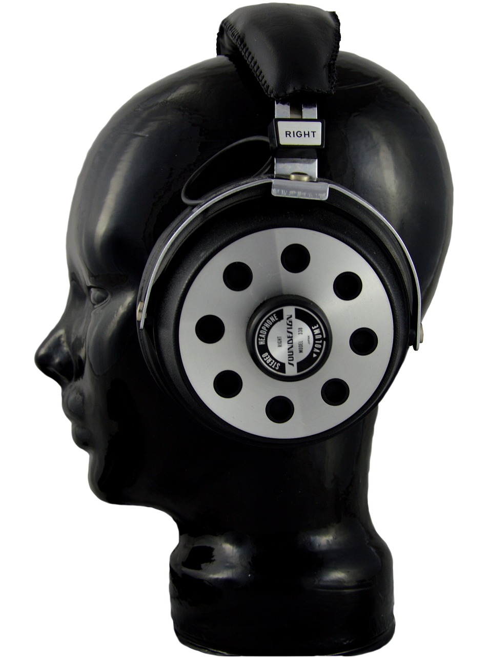 the head of the headphones glass free photo