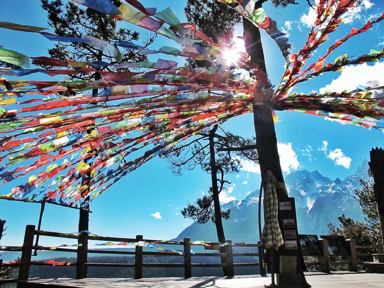 the jade dragon snow mountain sky sunshine free photo