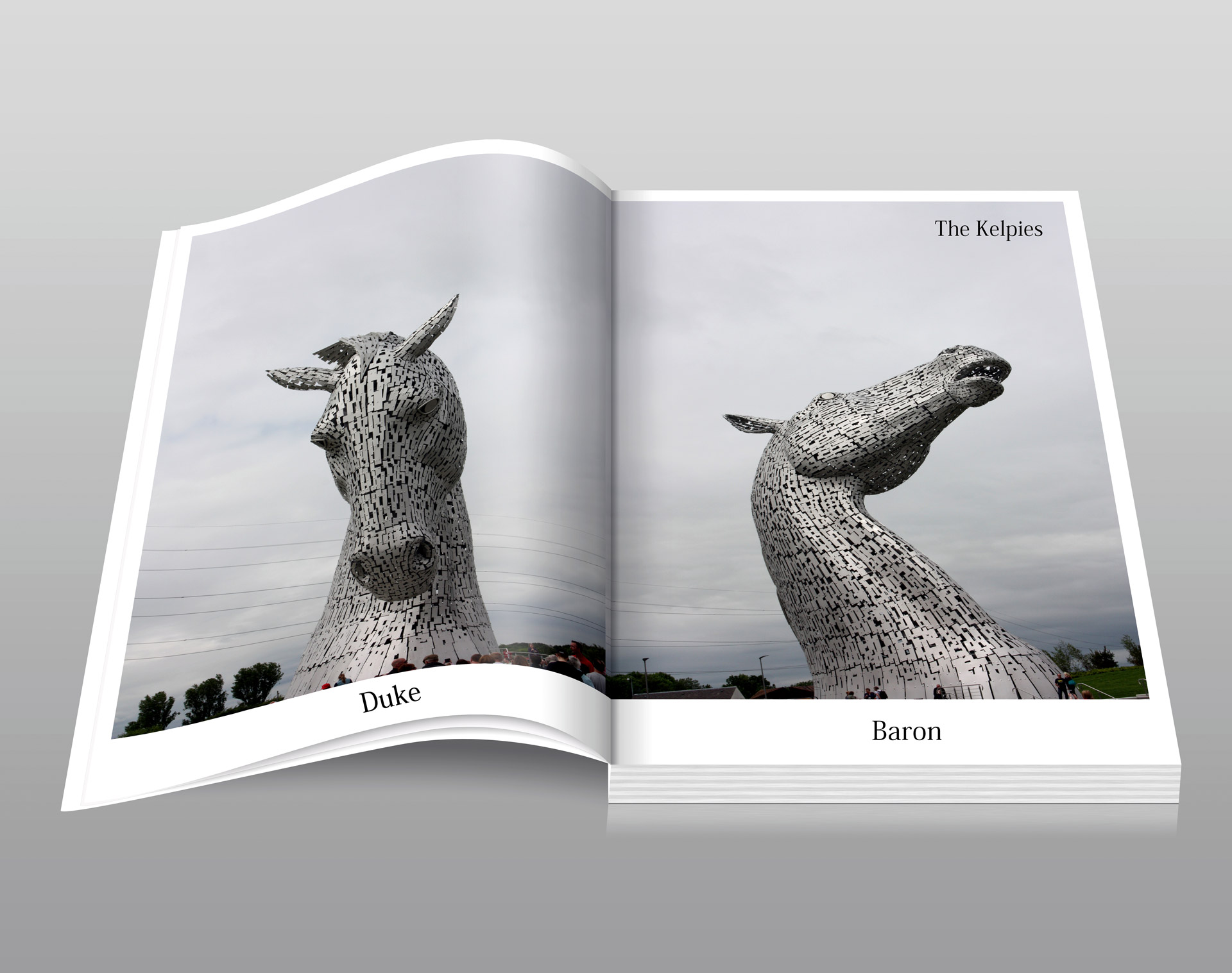 kelpies horses steel free photo