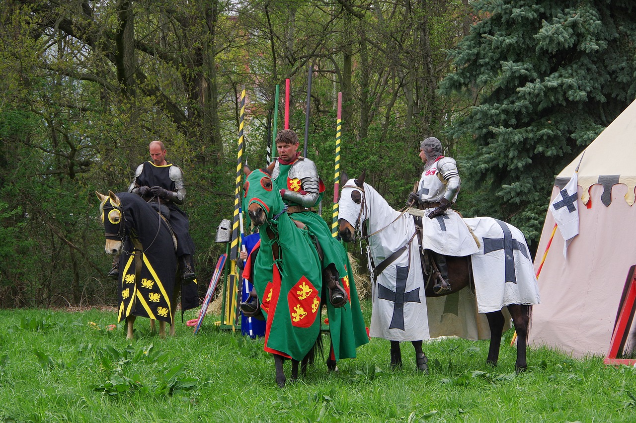the knights  before  the tournament free photo