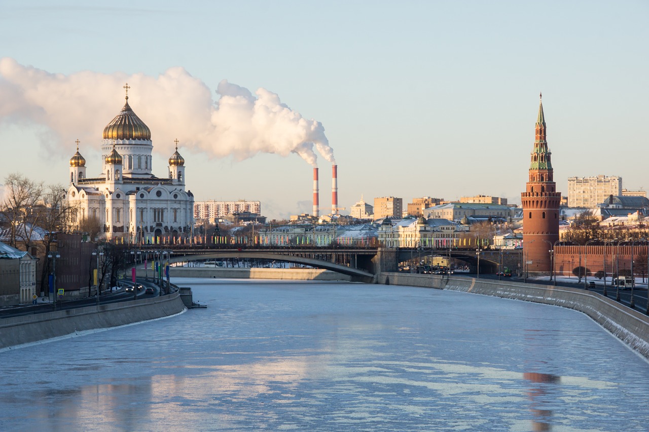 the kremlin winter moscow free photo