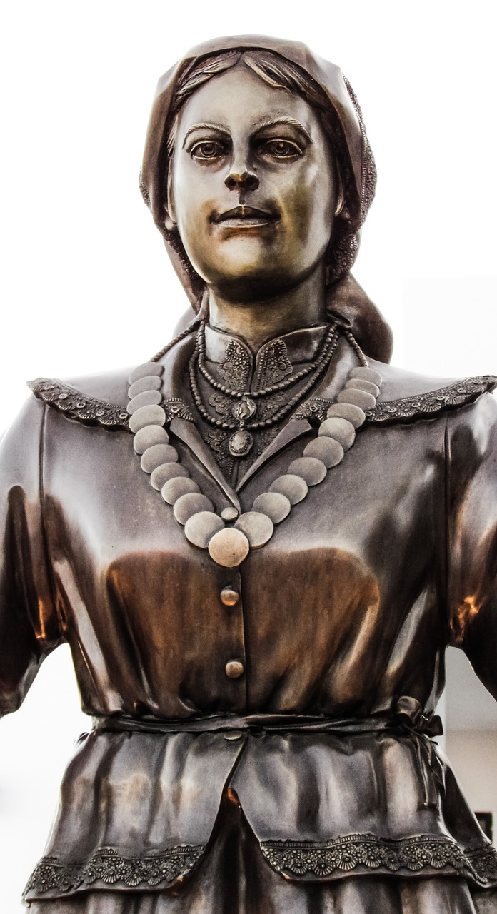 the lady of sotira sculpture statue free photo