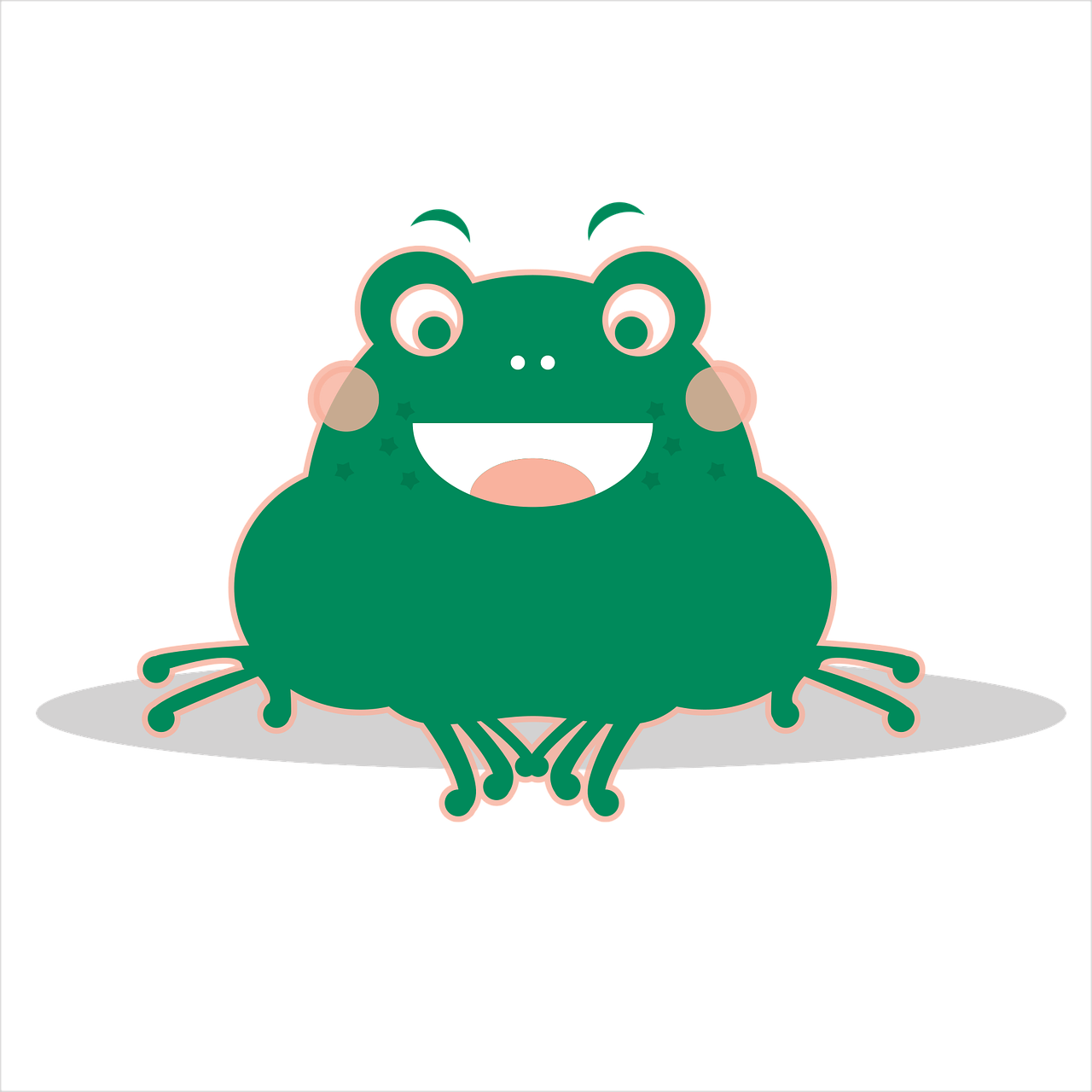the little frog green smile free photo