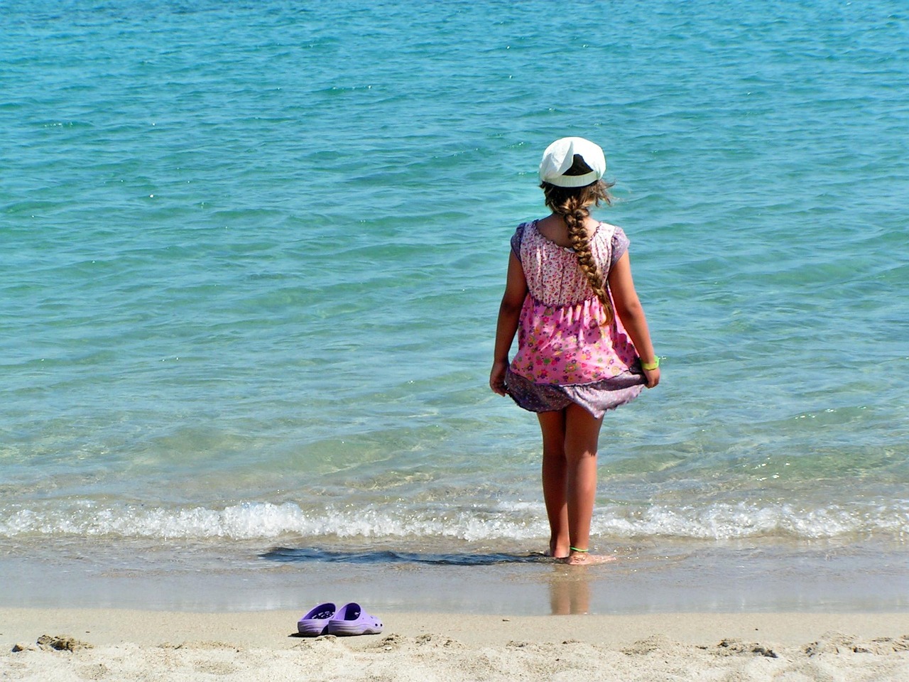 the little girl sea dreams free photo