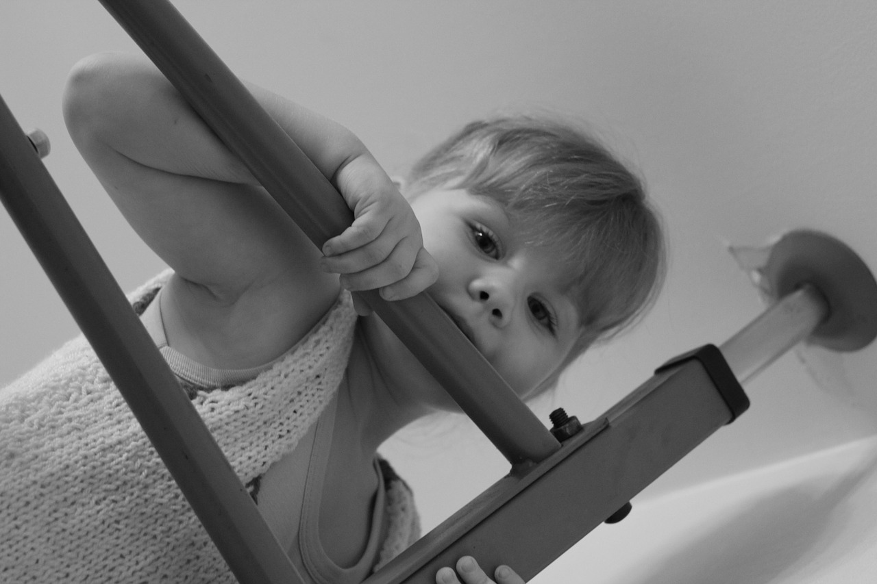 the little girl ladder trainer free photo