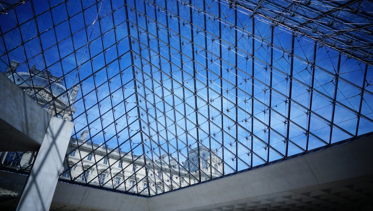 the louvre french the louvre glass pyramid in paris pyramid of france europe museum free photo