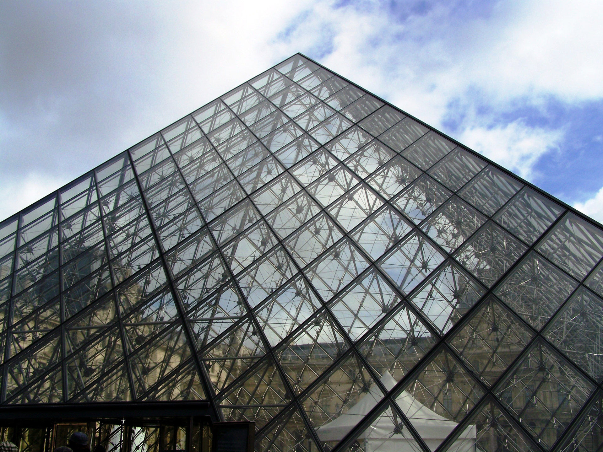 louvre pyramid glass free photo