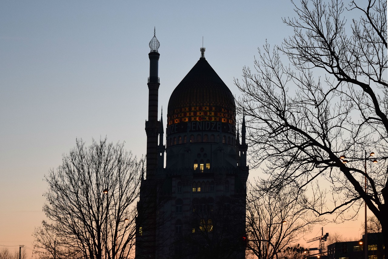 the mosque vienna silhouette free photo