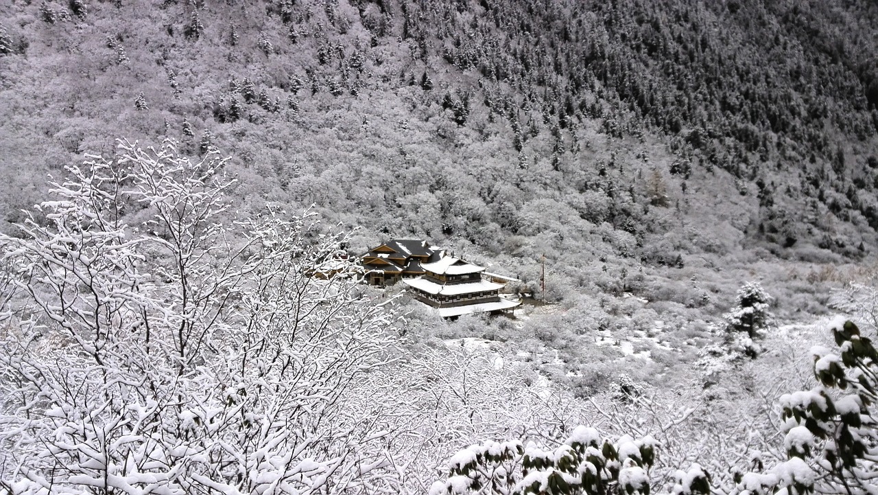 the mountains monastery snow