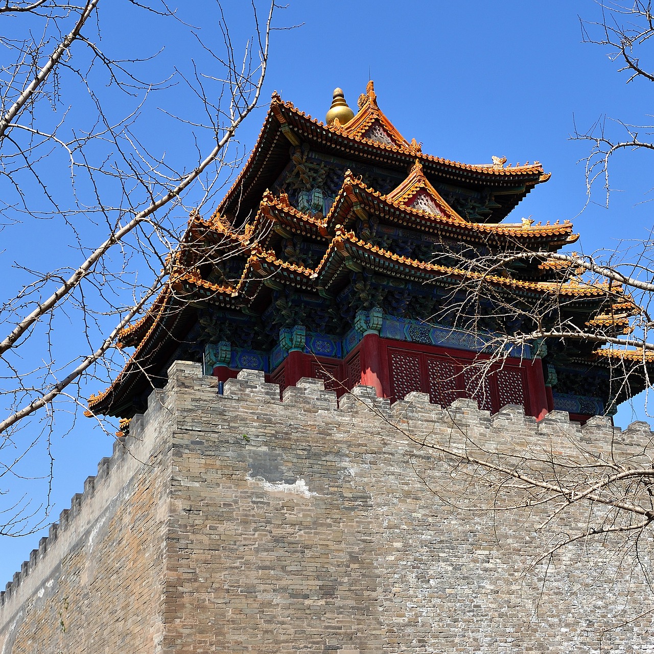 the national palace museum turret beijing free photo