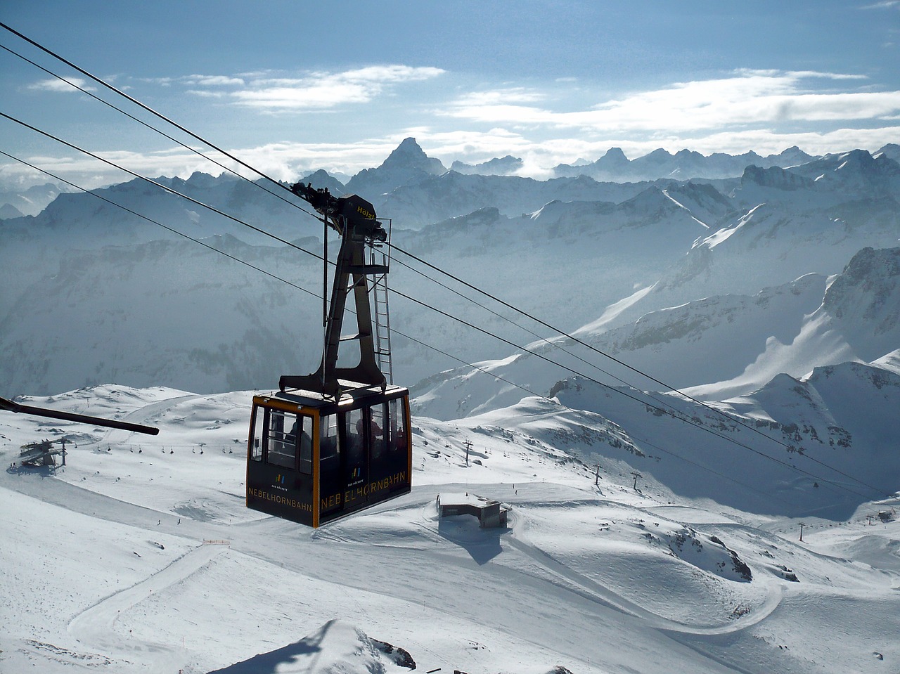 the nebelhorn panorama gondola free photo
