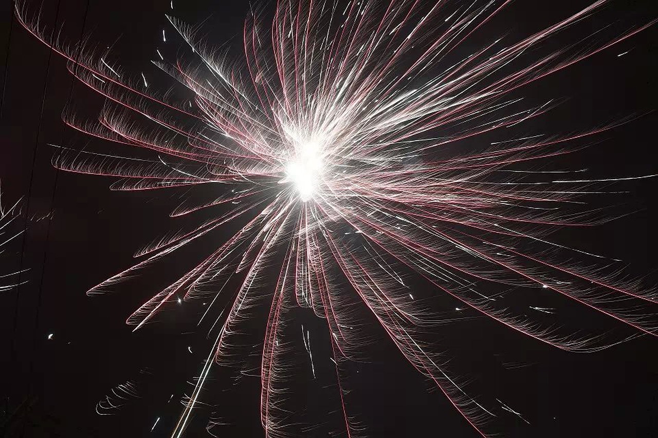 the night sky fireworks beautiful free photo