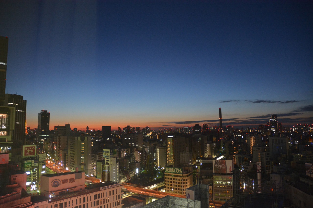 the night sky tokyo japan free photo