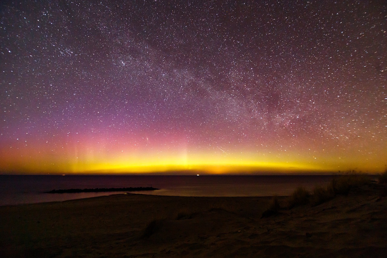 the northern lights aurora denmark free photo