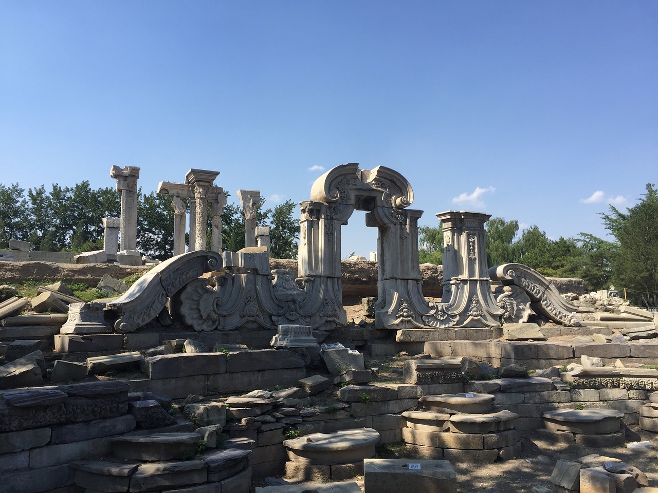 the old summer palace park ruins free photo